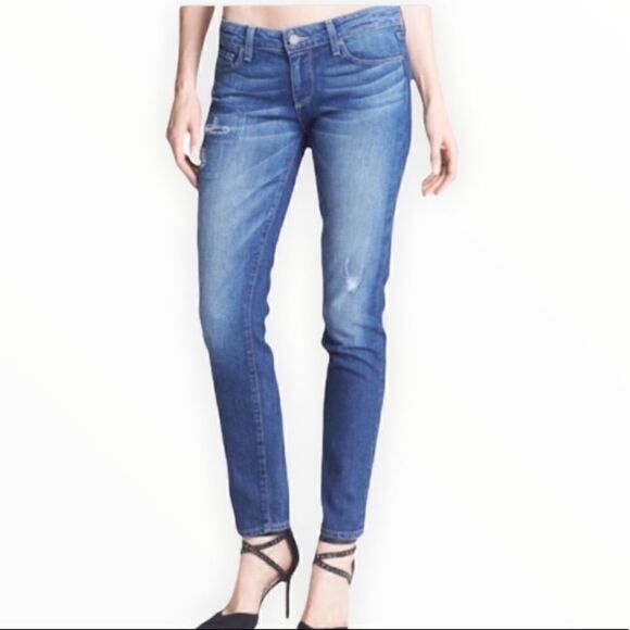 Paige Skyline Ankle Peg Jessie Jeans Distressed Size 26 - Picture 1 of 11